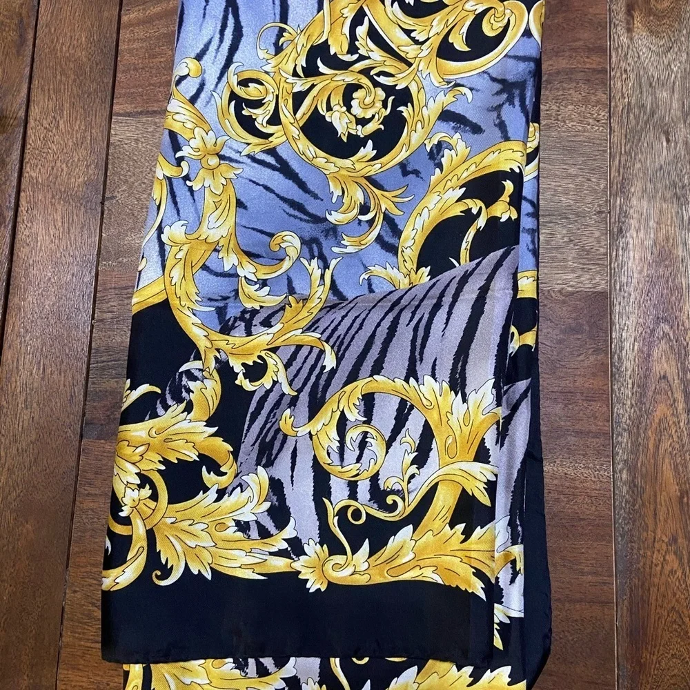 Gold silk scarf